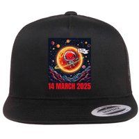 Lunar Eclipse Pi Day 2025 Rocket Launch design 14 March Flat Bill Trucker Hat
