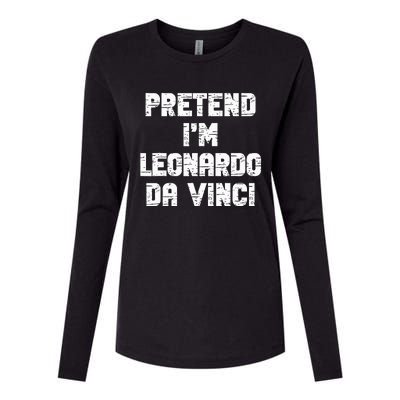 Lazy Easy Pretend Leonardo Da Vinci Party Halloween Costume Womens Cotton Relaxed Long Sleeve T-Shirt