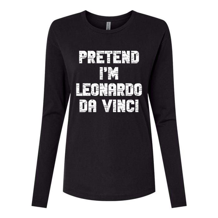 Lazy Easy Pretend Leonardo Da Vinci Party Halloween Costume Womens Cotton Relaxed Long Sleeve T-Shirt