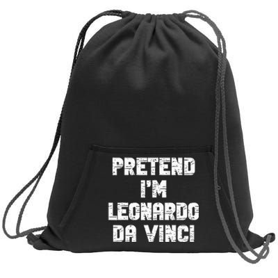 Lazy Easy Pretend Leonardo Da Vinci Party Halloween Costume Sweatshirt Cinch Pack Bag