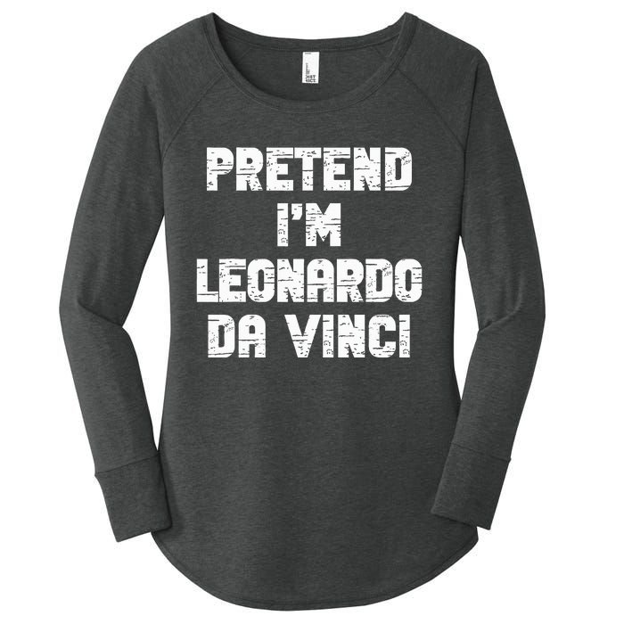 Lazy Easy Pretend Leonardo Da Vinci Party Halloween Costume Women's Perfect Tri Tunic Long Sleeve Shirt