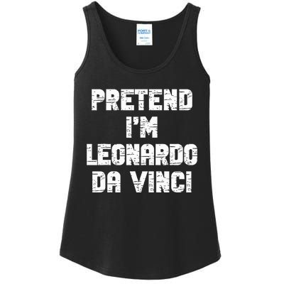 Lazy Easy Pretend Leonardo Da Vinci Party Halloween Costume Ladies Essential Tank