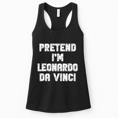 Lazy Easy Pretend Leonardo Da Vinci Party Halloween Costume Womens Tank Top