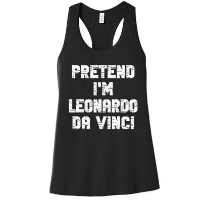 Lazy Easy Pretend Leonardo Da Vinci Party Halloween Costume Women's Racerback Tank