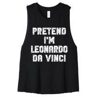 Lazy Easy Pretend Leonardo Da Vinci Party Halloween Costume Women's Racerback Cropped Tank