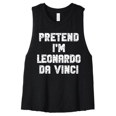 Lazy Easy Pretend Leonardo Da Vinci Party Halloween Costume Women's Racerback Cropped Tank