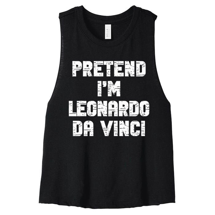 Lazy Easy Pretend Leonardo Da Vinci Party Halloween Costume Women's Racerback Cropped Tank