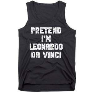 Lazy Easy Pretend Leonardo Da Vinci Party Halloween Costume Tank Top