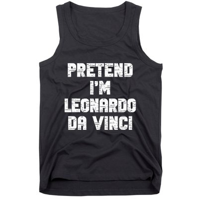 Lazy Easy Pretend Leonardo Da Vinci Party Halloween Costume Tank Top