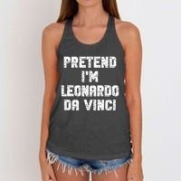 Lazy Easy Pretend Leonardo Da Vinci Party Halloween Costume Women's Knotted Racerback Tank