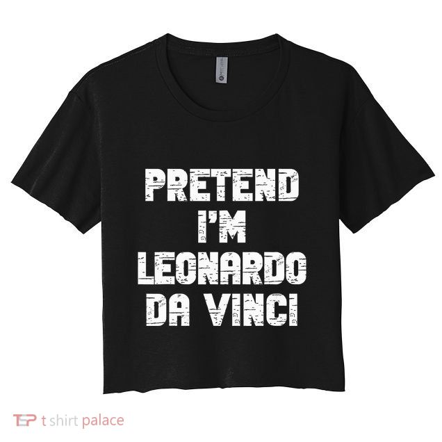 Lazy Easy Pretend Leonardo Da Vinci Party Halloween Costume Crop Top