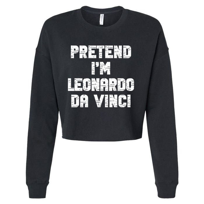 Lazy Easy Pretend Leonardo Da Vinci Party Halloween Costume Cropped Pullover Crew