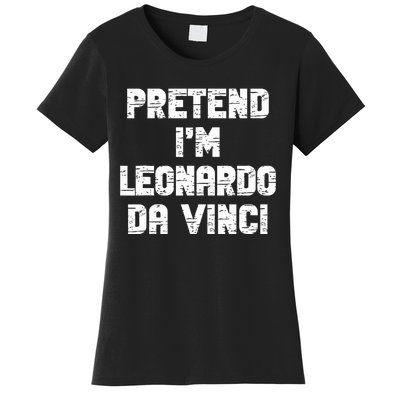 Lazy Easy Pretend Leonardo Da Vinci Party Halloween Costume Women's T-Shirt