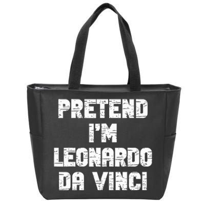 Lazy Easy Pretend Leonardo Da Vinci Party Halloween Costume Zip Tote Bag