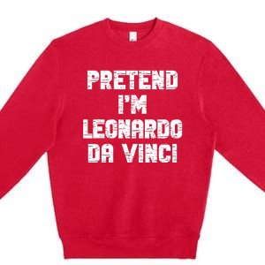 Lazy Easy Pretend Leonardo Da Vinci Party Halloween Costume Premium Crewneck Sweatshirt