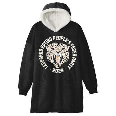 Leopards Eating PeopleS Faces Party Hooded Wearable Blanket