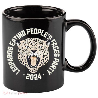 Leopards Eating PeopleS Faces Party 11oz C Handle Ceramic Mug