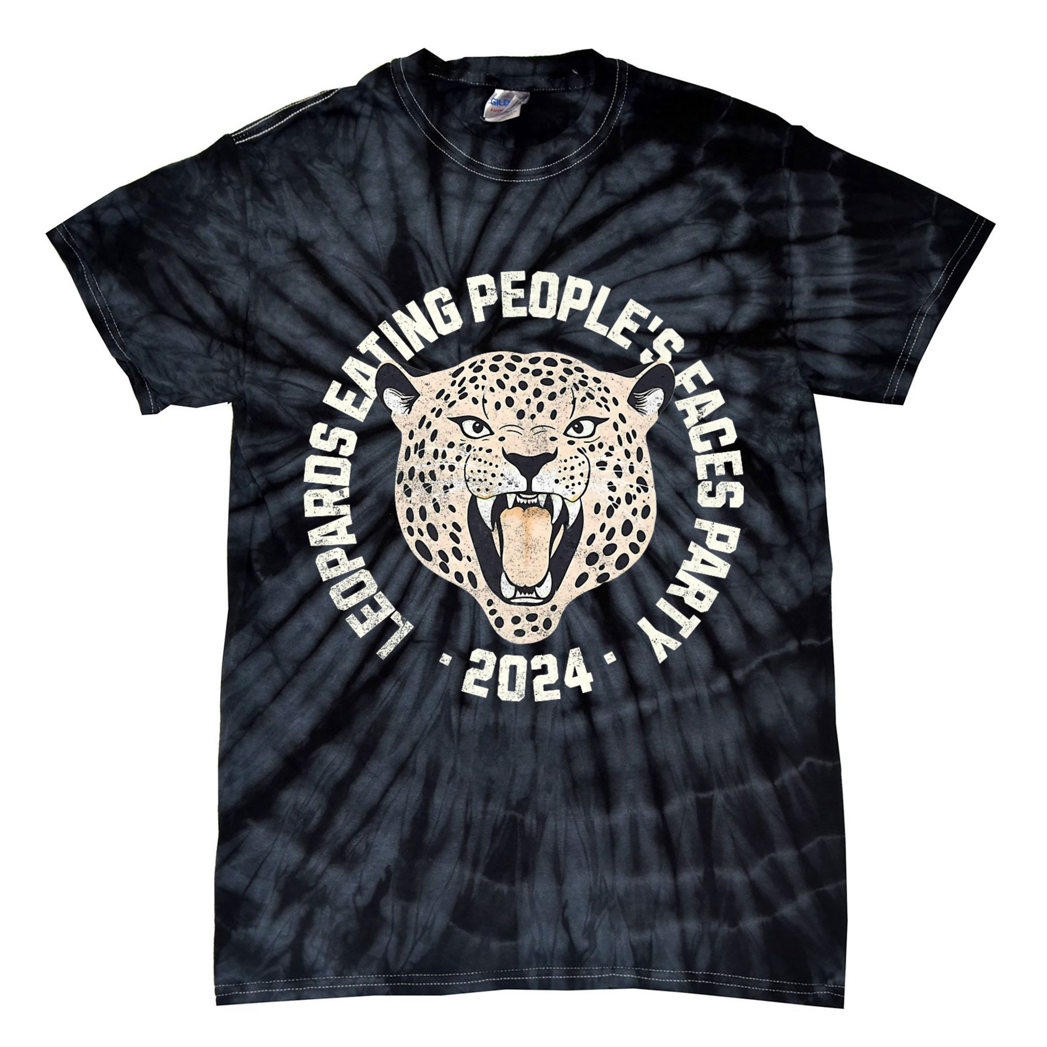 Leopards Eating PeopleS Faces Party Tie-Dye T-Shirt
