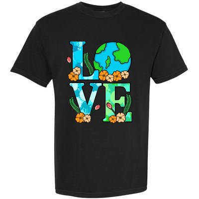 Love Earth Planet Save Earth's Day Graphic Garment-Dyed Heavyweight T-Shirt