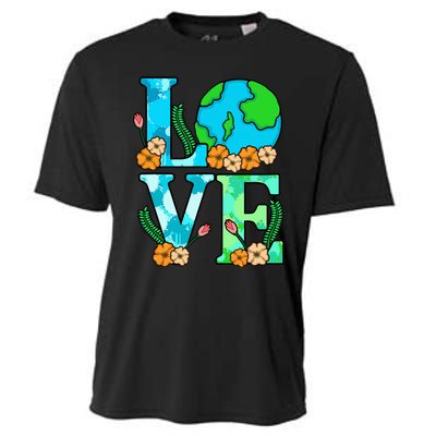 Love Earth Planet Save Earth's Day Graphic Cooling Performance Crew T-Shirt