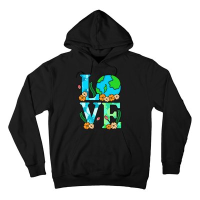 Love Earth Planet Save Earth's Day Graphic Hoodie