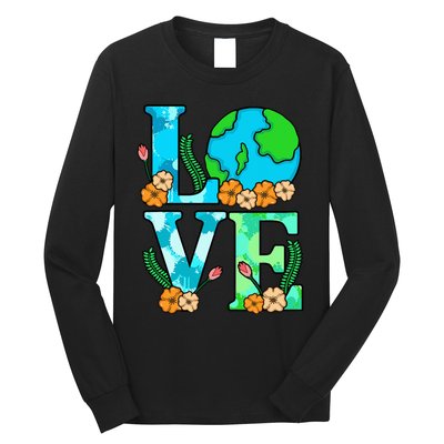 Love Earth Planet Save Earth's Day Graphic Long Sleeve Shirt