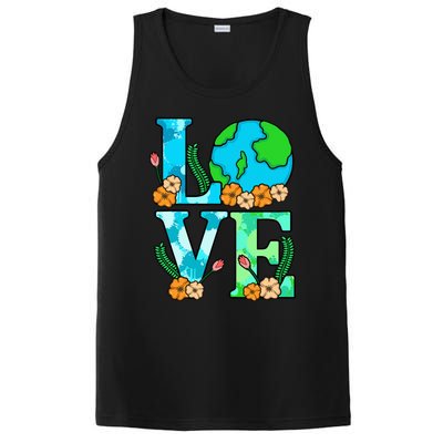 Love Earth Planet Save Earth's Day Graphic PosiCharge Competitor Tank