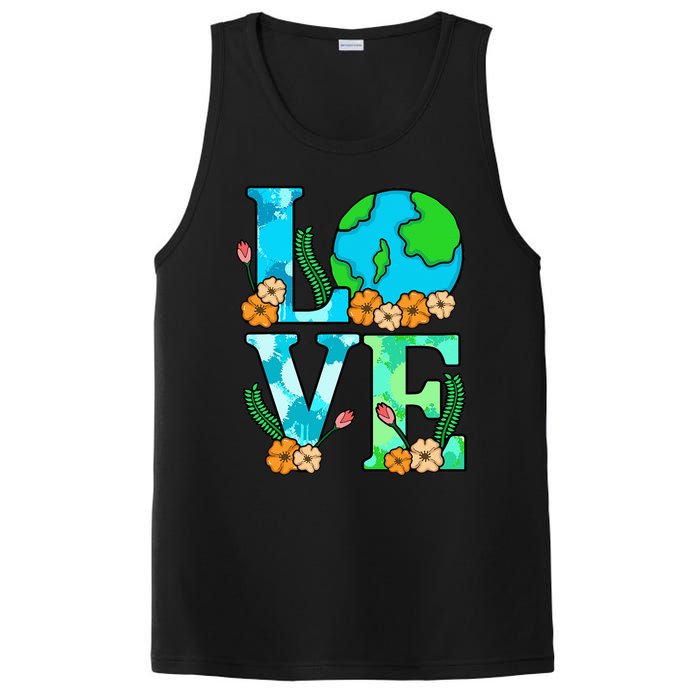 Love Earth Planet Save Earth's Day Graphic PosiCharge Competitor Tank