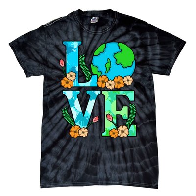 Love Earth Planet Save Earth's Day Graphic Tie-Dye T-Shirt