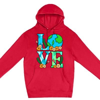 Love Earth Planet Save Earth's Day Graphic Premium Pullover Hoodie