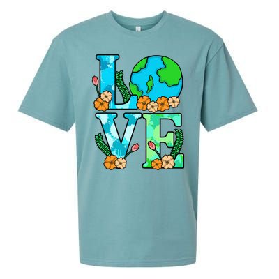 Love Earth Planet Save Earth's Day Graphic Sueded Cloud Jersey T-Shirt