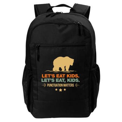 Let's Eat Punctuation Matters Bear Funny Grammar Backpack