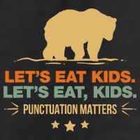 Let's Eat Punctuation Matters Bear Funny Grammar 15oz Campfire Ceramic Mug