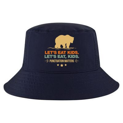 Let's Eat Punctuation Matters Bear Funny Grammar Cool Comfort Performance Bucket Hat