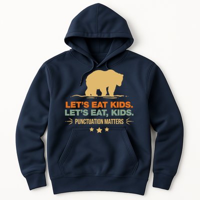 Let's Eat Punctuation Matters Bear Funny Grammar Hoodie