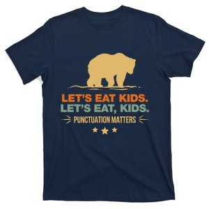 Let's Eat Punctuation Matters Bear Funny Grammar T-Shirt