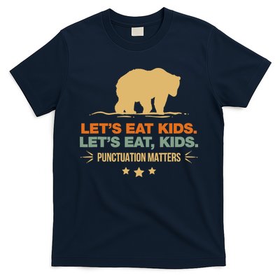 Let's Eat Punctuation Matters Bear Funny Grammar T-Shirt
