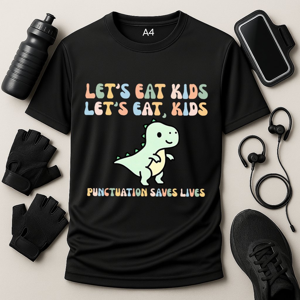 Lets Eat Punctuation Saves Live Cooling Performance Crew T-Shirt