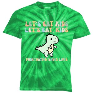 Lets Eat Punctuation Saves Live Kids Tie-Dye T-Shirt