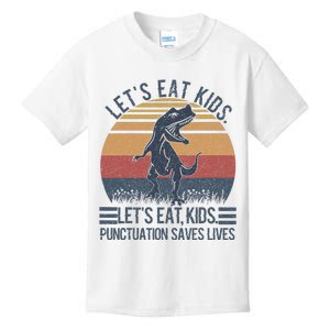 Lets Eat Punctuation Saves Lives Kids T-Shirt