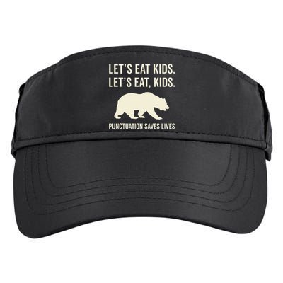 Lets Eat Punctuation Saves Lives Bear Adult Drive Performance Visor