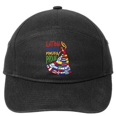 Latina Educated Powerful Proud Empowerment Poderosa 7-Panel Snapback Hat