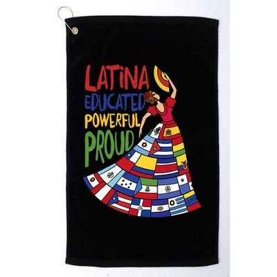 Latina Educated Powerful Proud Empowerment Poderosa Golf Towel