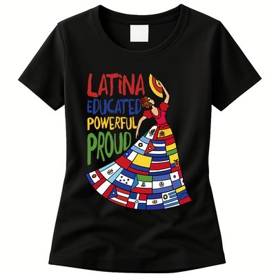 Latina Educated Powerful Proud Empowerment Poderosa Womens T-Shirt