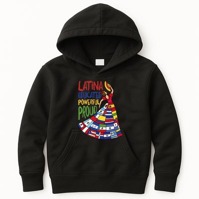 Latina Educated Powerful Proud Empowerment Poderosa Kids Hoodie