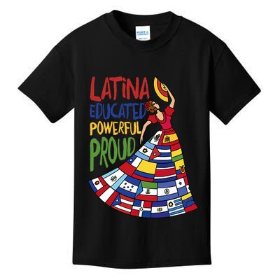 Latina Educated Powerful Proud Empowerment Poderosa Kids T-Shirt