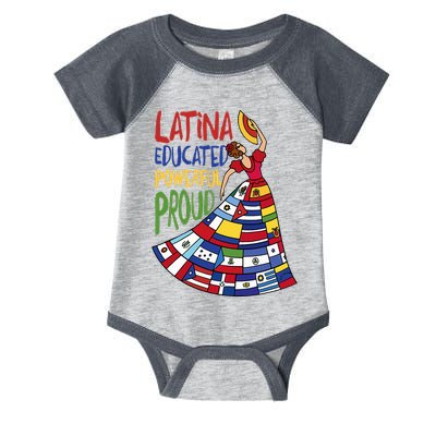 Latina Educated Powerful Proud Empowerment Poderosa Infant Baby Jersey Bodysuit