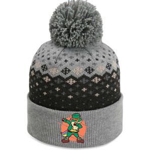 Leprechaun Dabbing Unicorn The Baniff Cuffed Pom Beanie