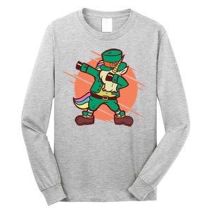 Leprechaun Dabbing Unicorn Long Sleeve Shirt