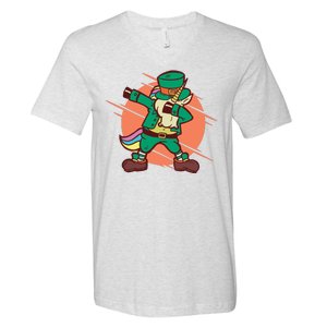 Leprechaun Dabbing Unicorn V-Neck T-Shirt